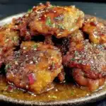 slow cooker honey garlic chicken thighs - featured image