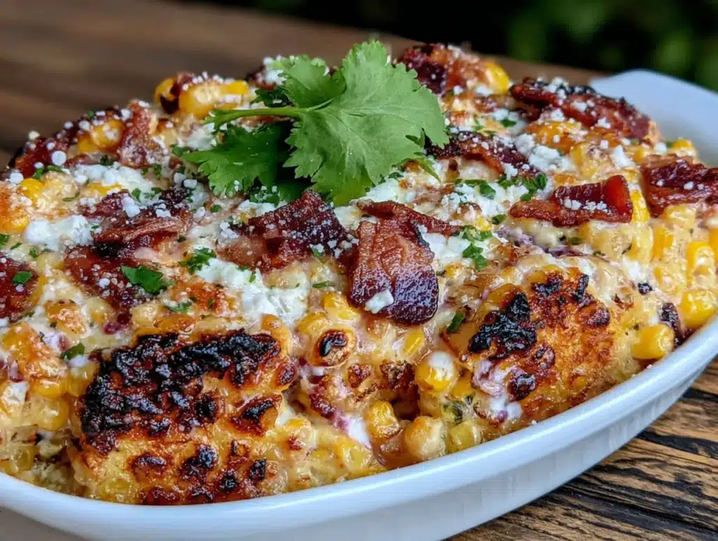 smoky grilled corn and bacon elote dip - featured image