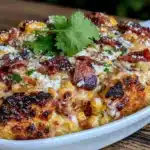 smoky grilled corn and bacon elote dip - featured image