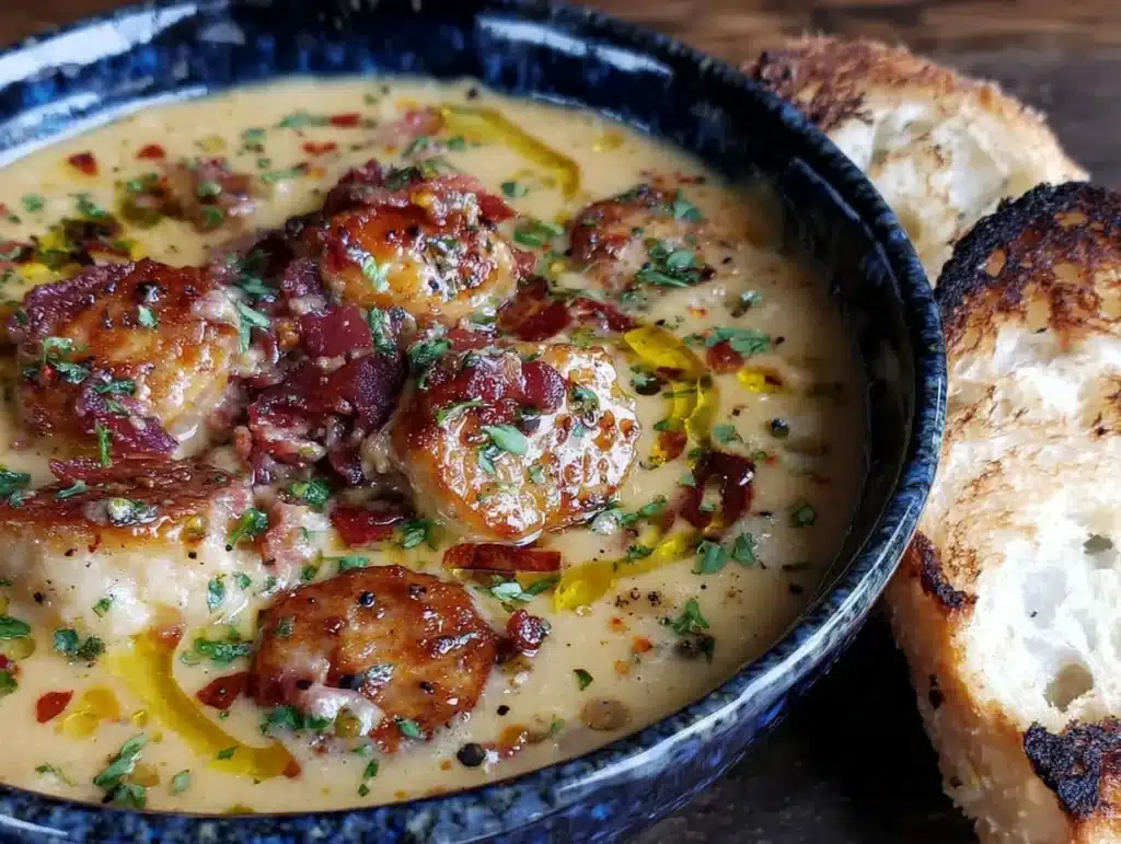 smoky sausage and potato soup - featured image