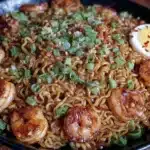 Spicy Garlic Butter Ramen Noodle Stir-Fry - featured image