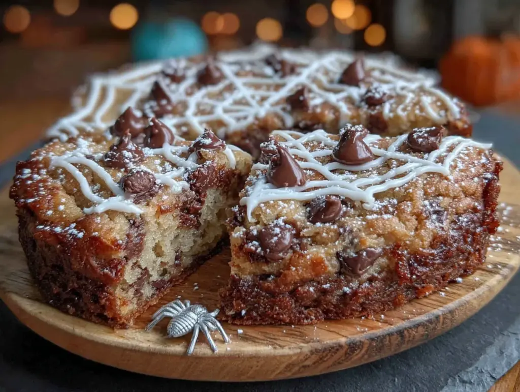 spider web cookie cake - featured image