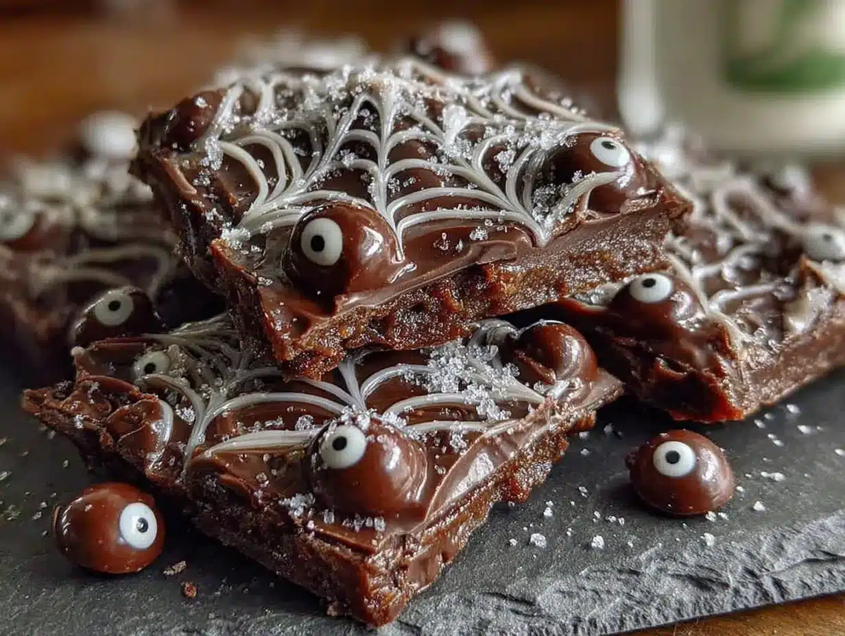 Spooky Spiderweb Chocolate Bark preparation steps
