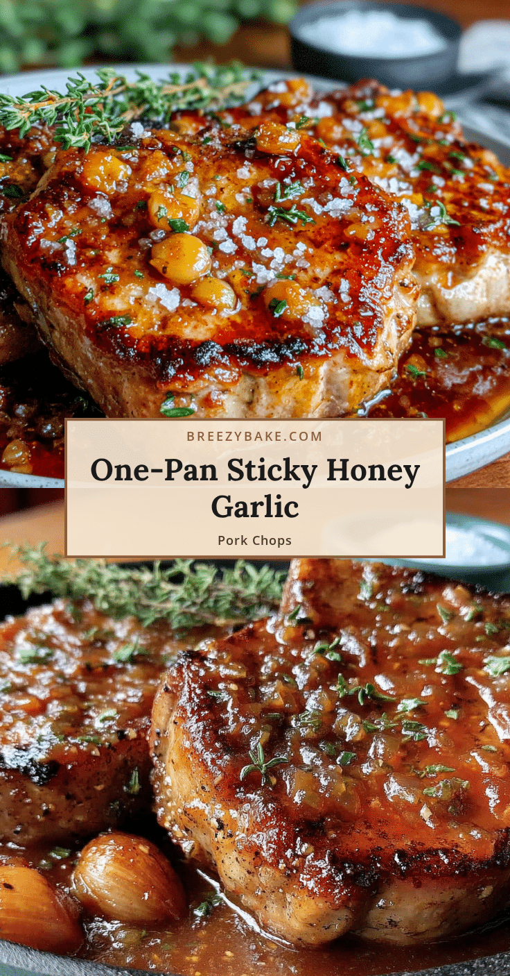 sticky honey garlic pork chops recipe