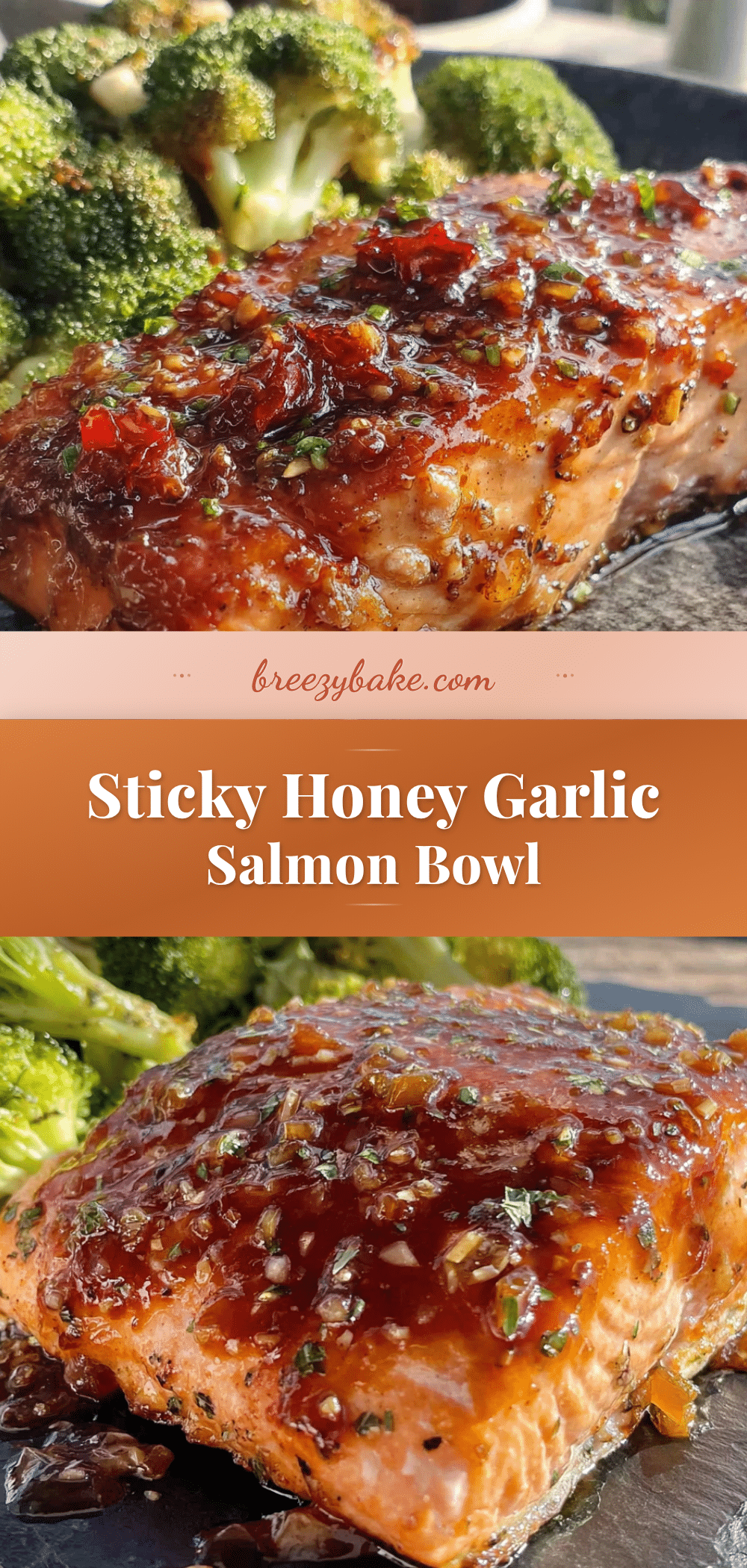 sticky honey garlic salmon recipe