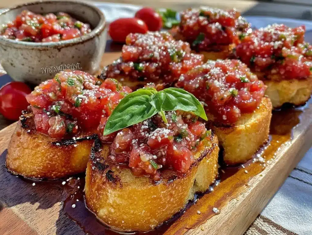 tomato basil bruschetta - featured image