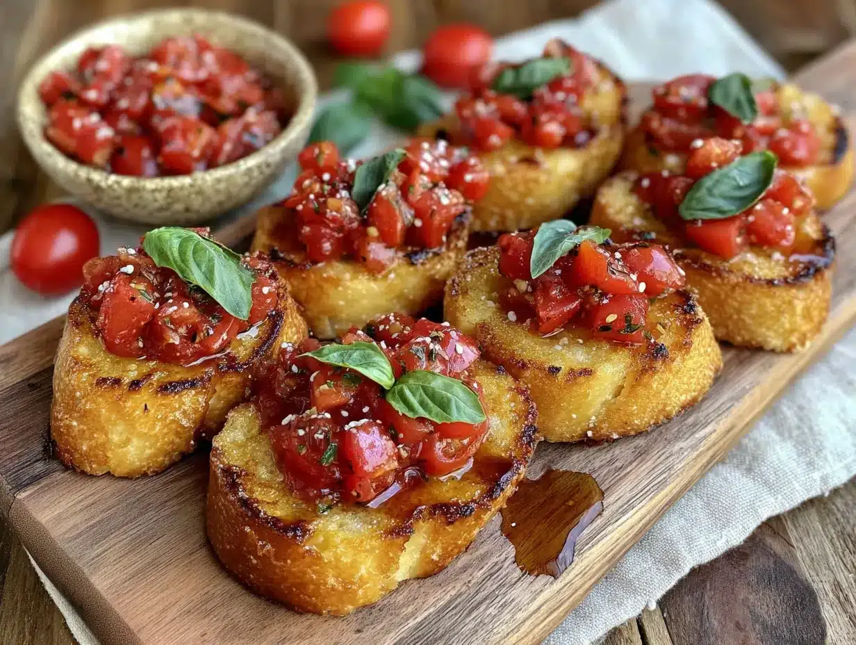 tomato basil bruschetta preparation steps