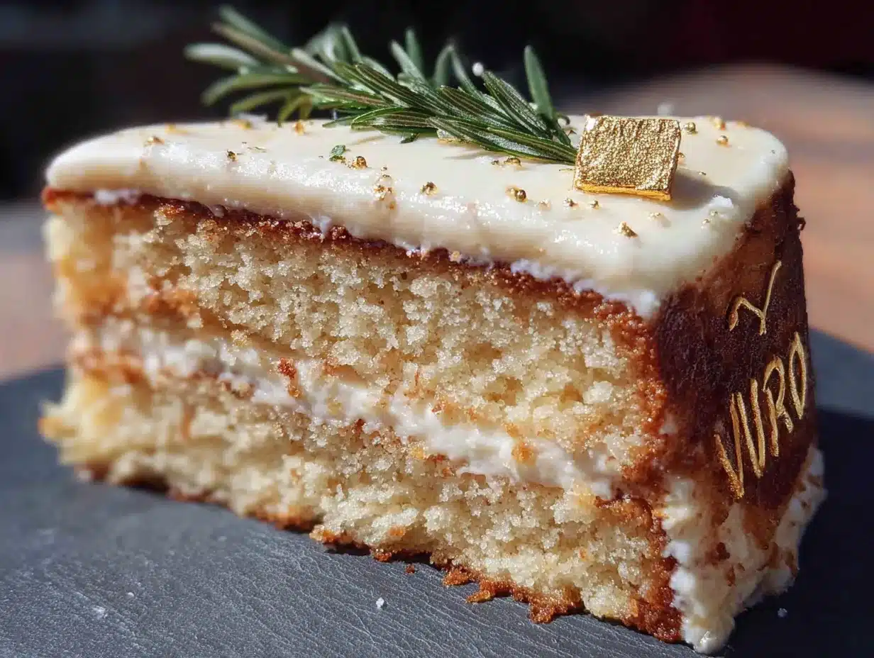 virgo birthday cake with gold leaf preparation steps