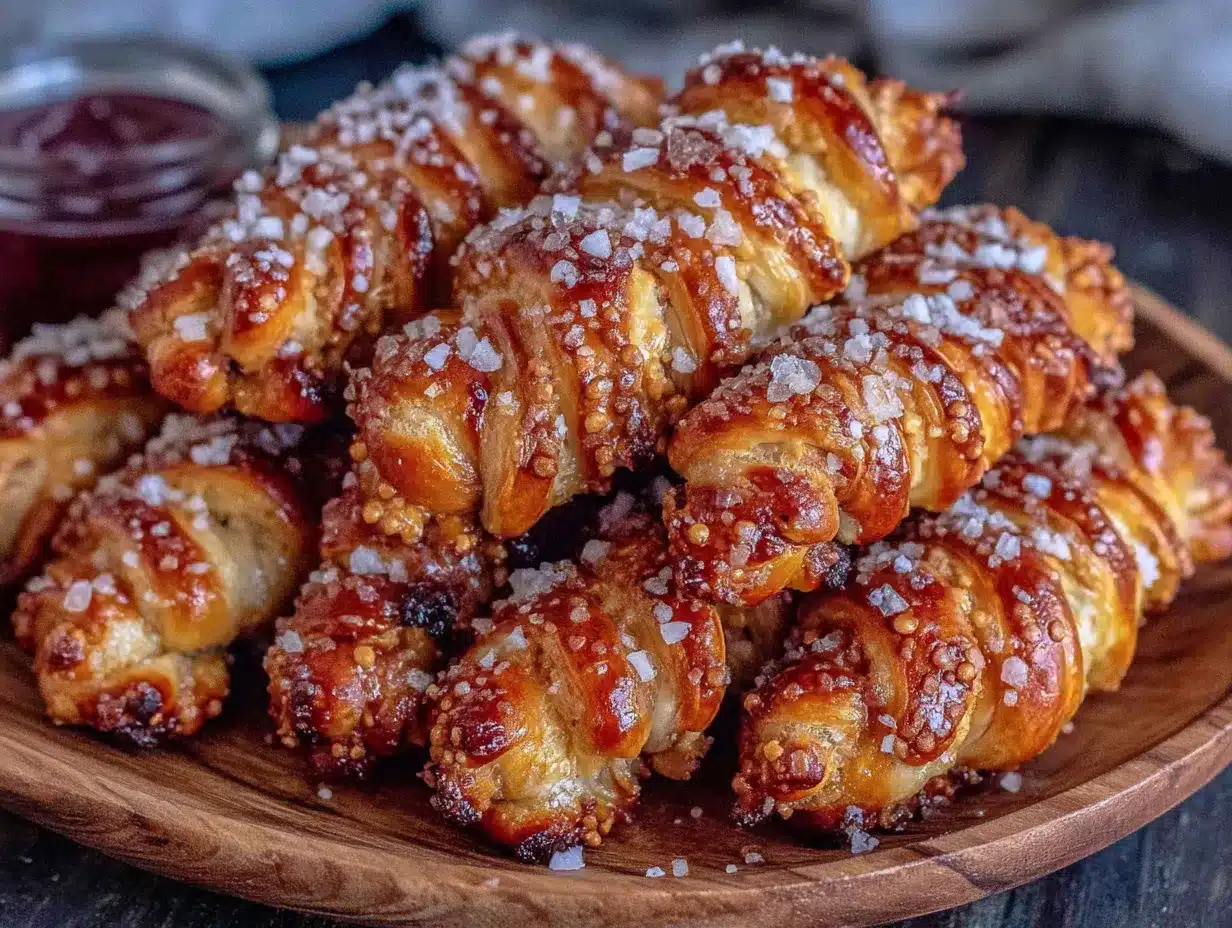 witch finger pretzel cookies preparation steps