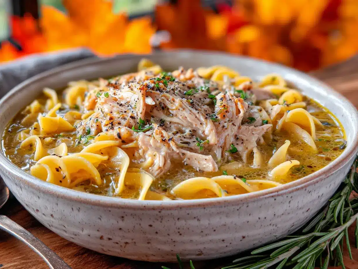 5-ingredient fall chicken noodle soup preparation steps