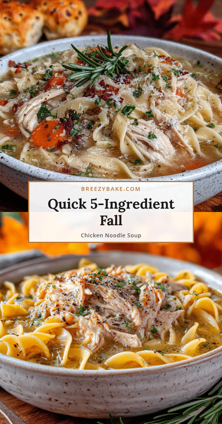 5-ingredient fall chicken noodle soup recipe