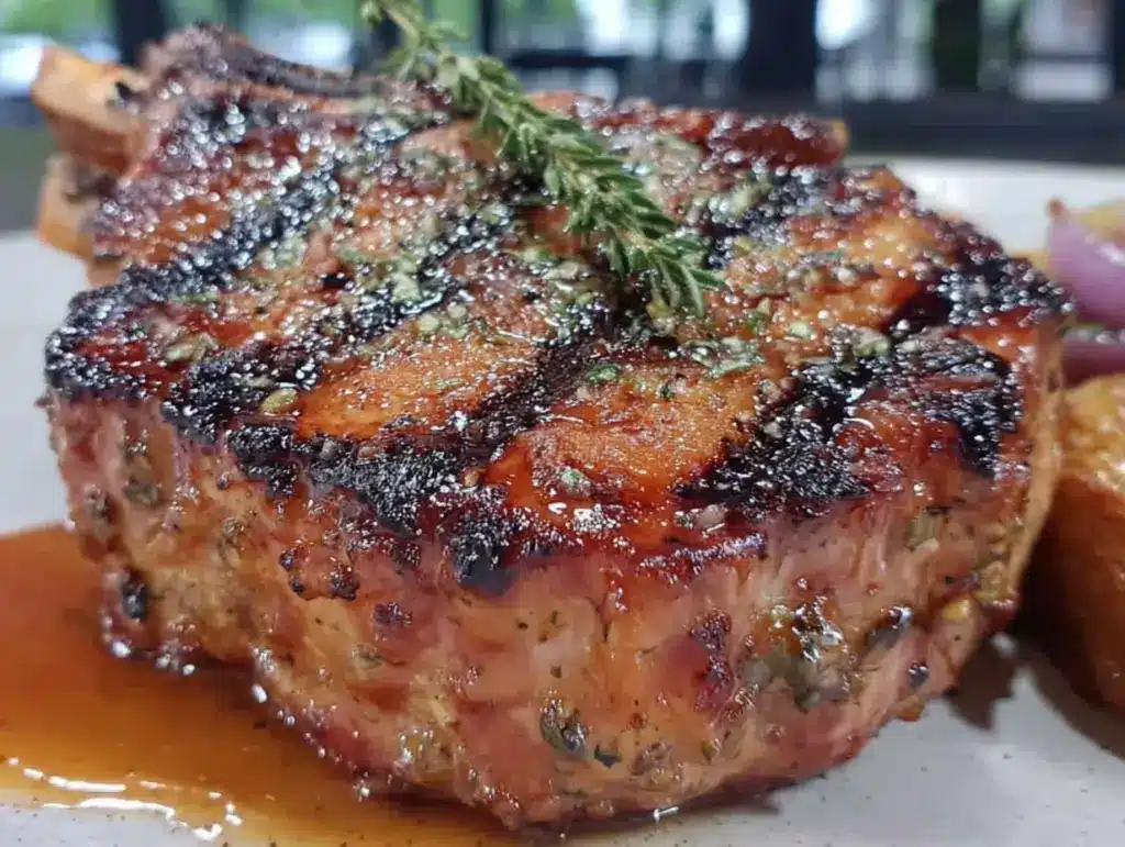 apple cider braised pork chops - featured image