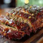 baked meatloaf with brown sugar glaze - featured image