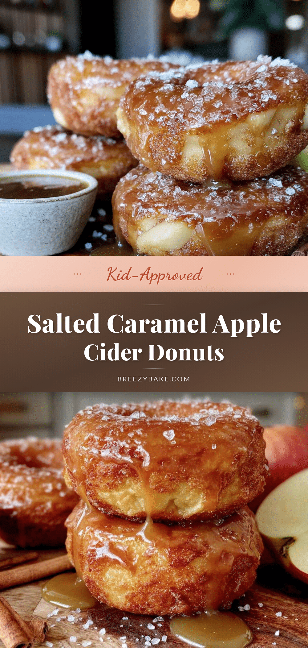 baked salted caramel apple cider donuts recipe