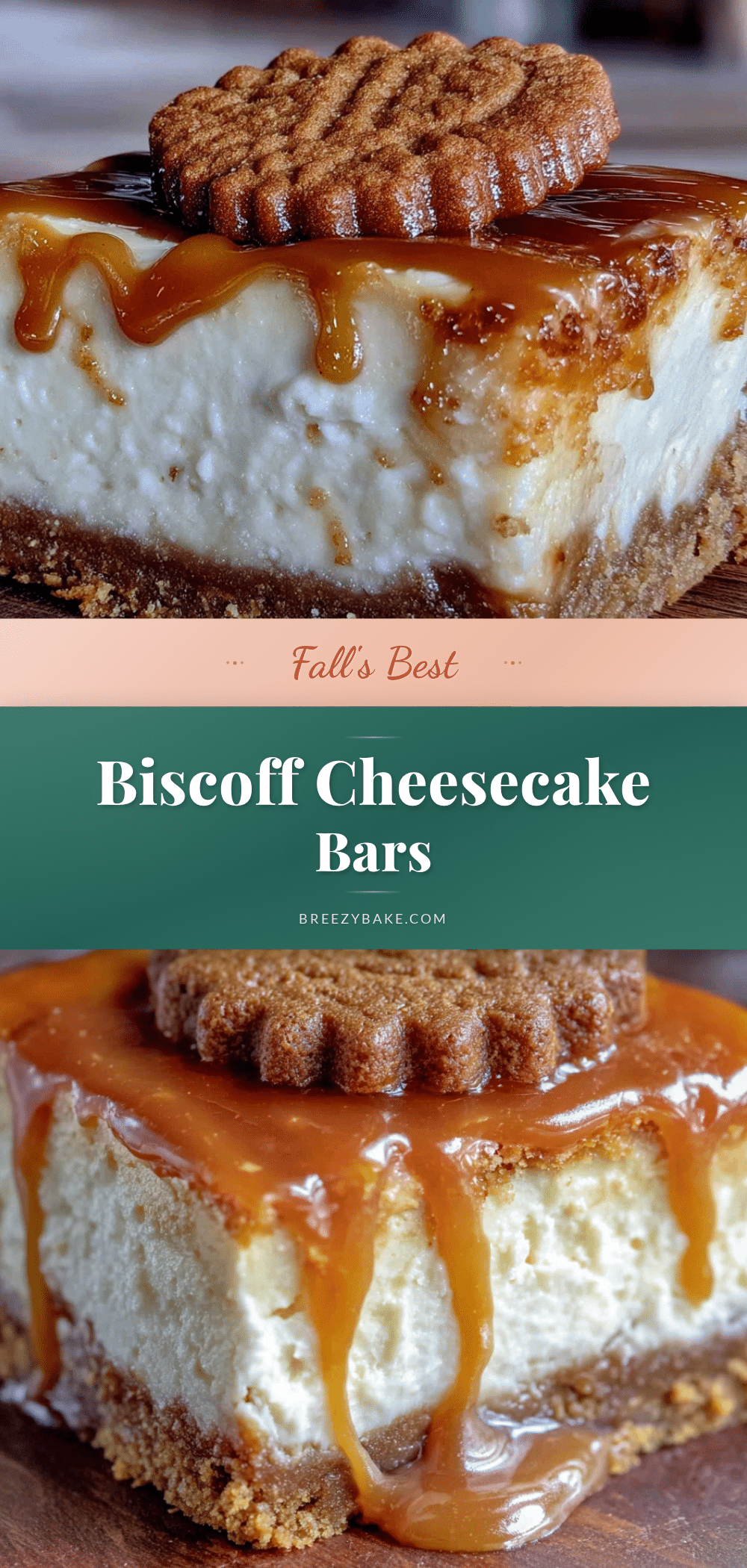 Biscoff cheesecake bars recipe