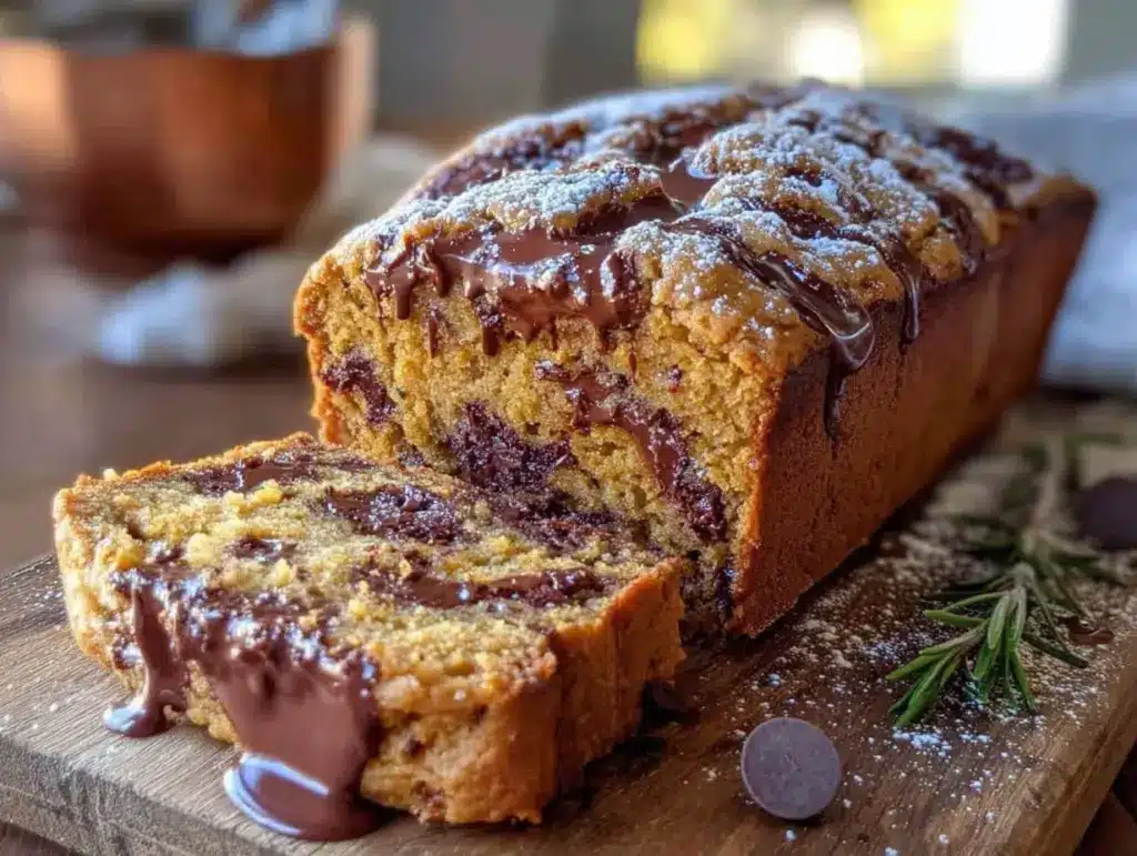 brown butter pumpkin chocolate chip bread - featured image