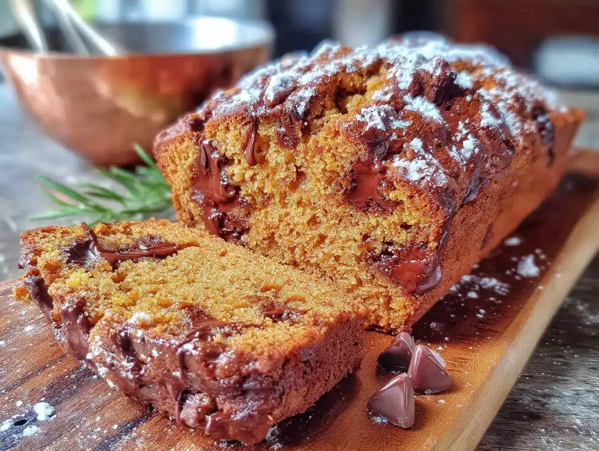 brown butter pumpkin chocolate chip bread preparation steps