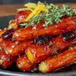 brown sugar bourbon glazed carrots - featured image