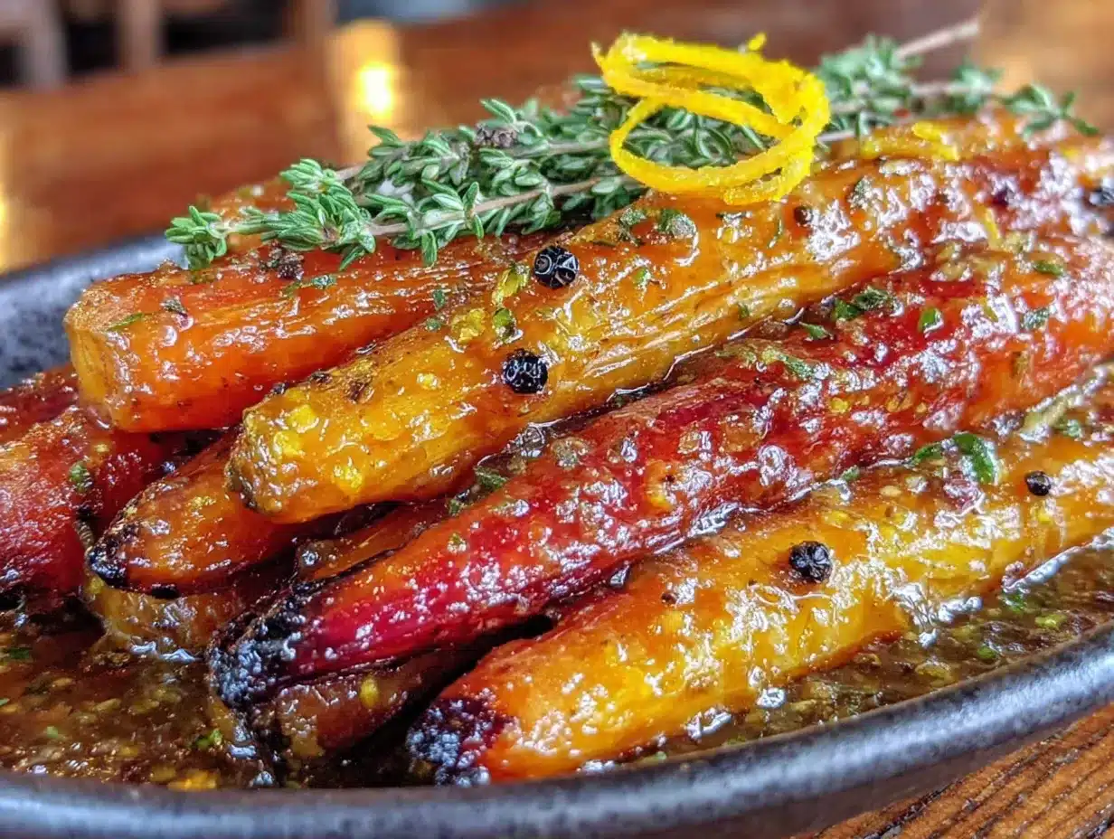 brown sugar bourbon glazed carrots preparation steps