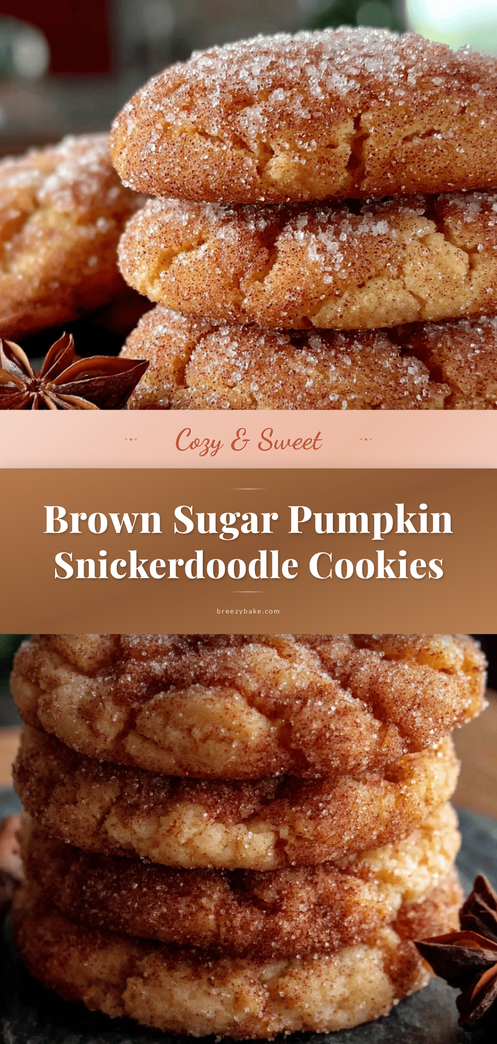 brown sugar pumpkin snickerdoodle cookies recipe