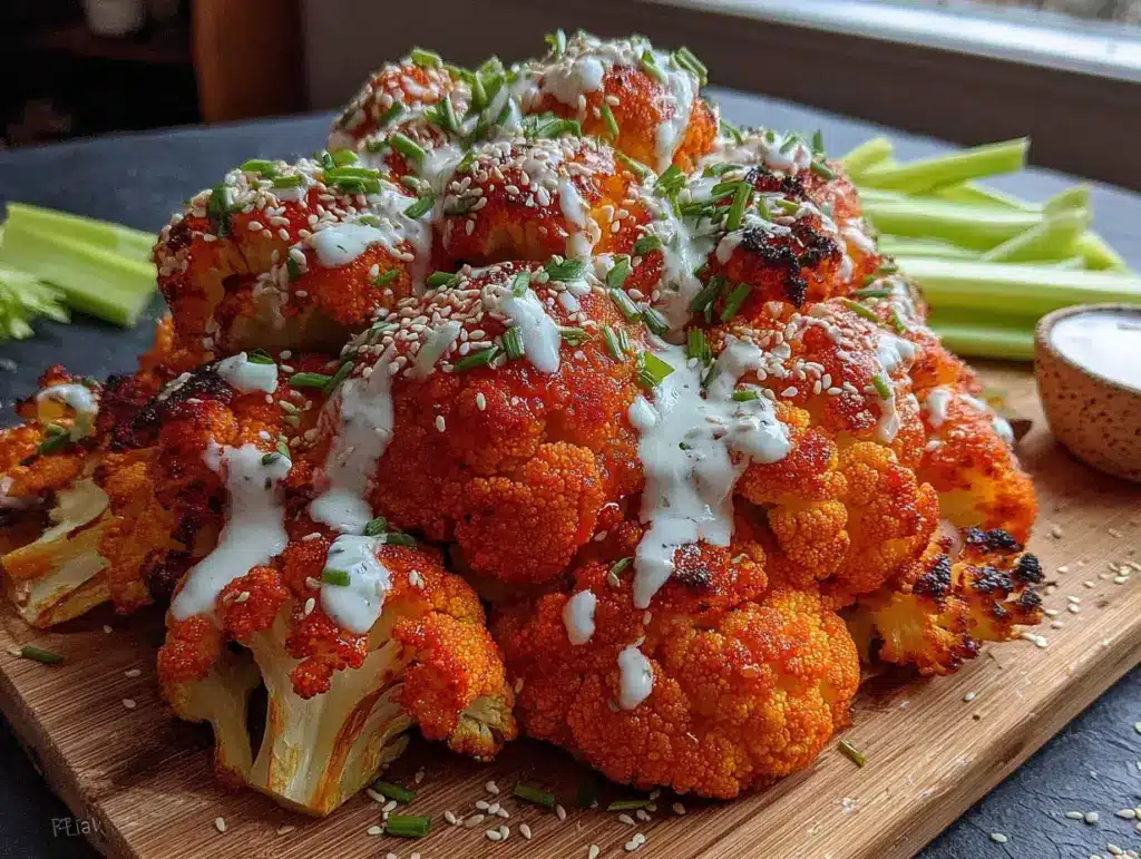 buffalo cauliflower bites - featured image
