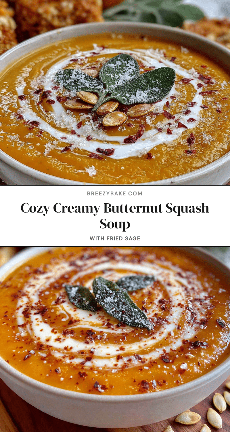 butternut squash soup with fried sage recipe