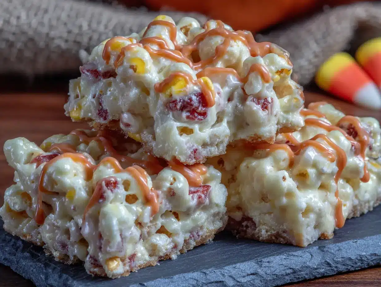 candy corn popcorn bark preparation steps