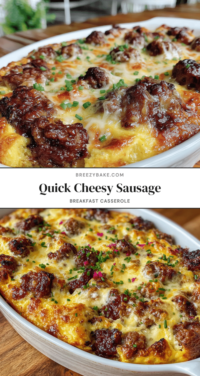 cheesy sausage breakfast casserole recipe