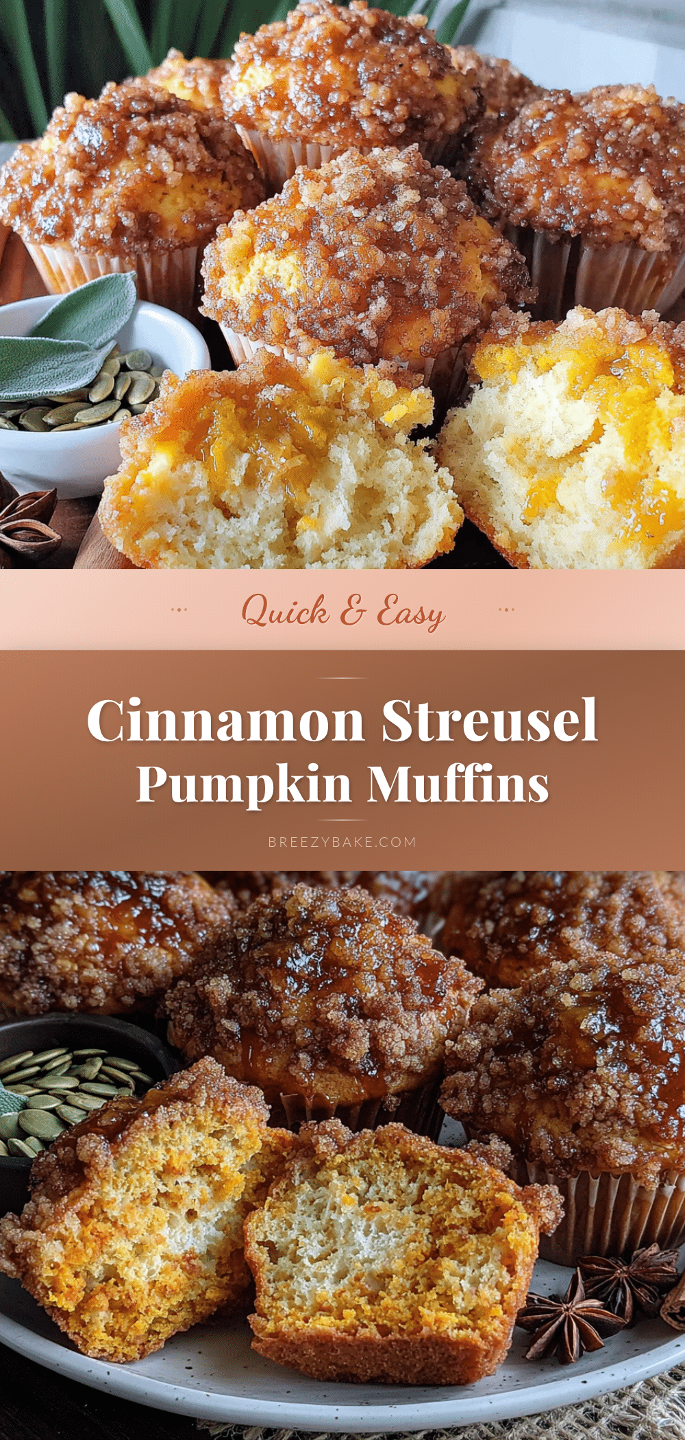 cinnamon streusel pumpkin muffins recipe