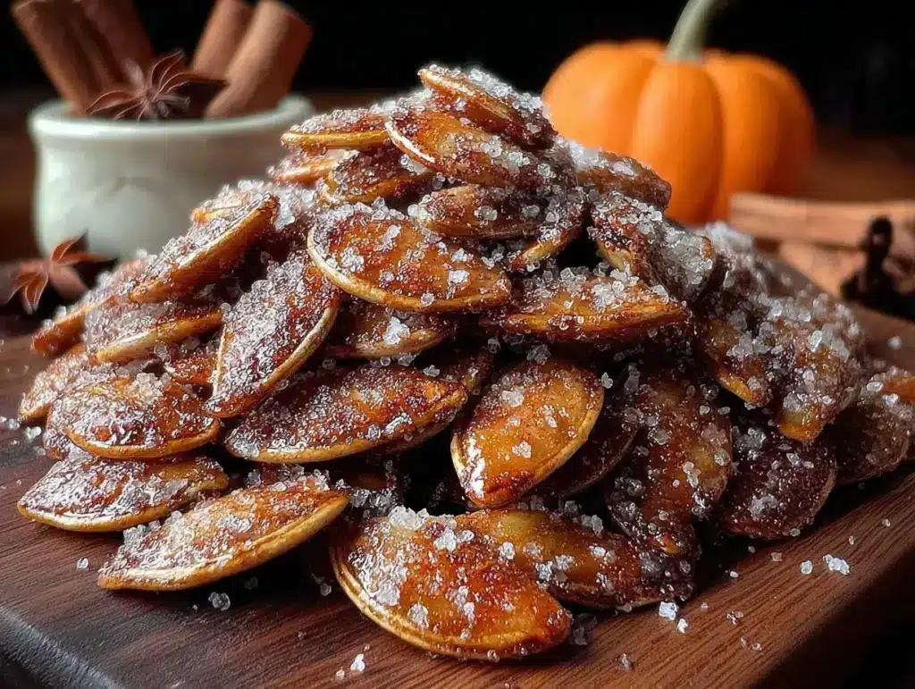 cinnamon sugar pumpkin seeds - featured image