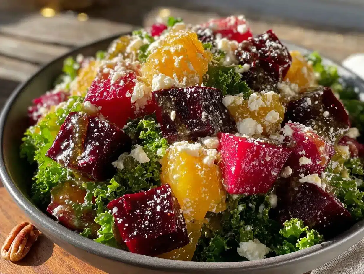 cozy fall chopped salad preparation steps