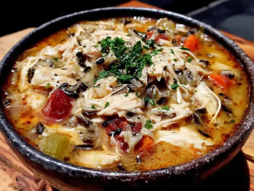 cozy one-pot chicken and wild rice fall soup - featured image