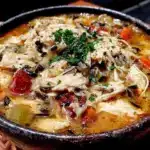 cozy one-pot chicken and wild rice fall soup - featured image