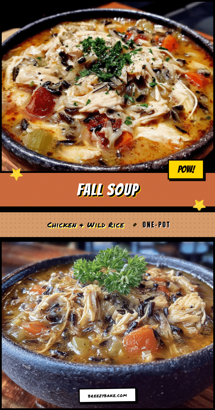 cozy one-pot chicken and wild rice fall soup recipe