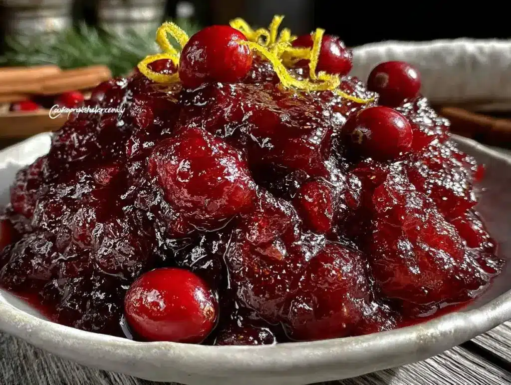 cranberry orange sauce with fresh ginger - featured image