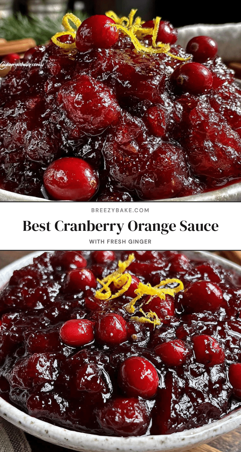 cranberry orange sauce with fresh ginger recipe