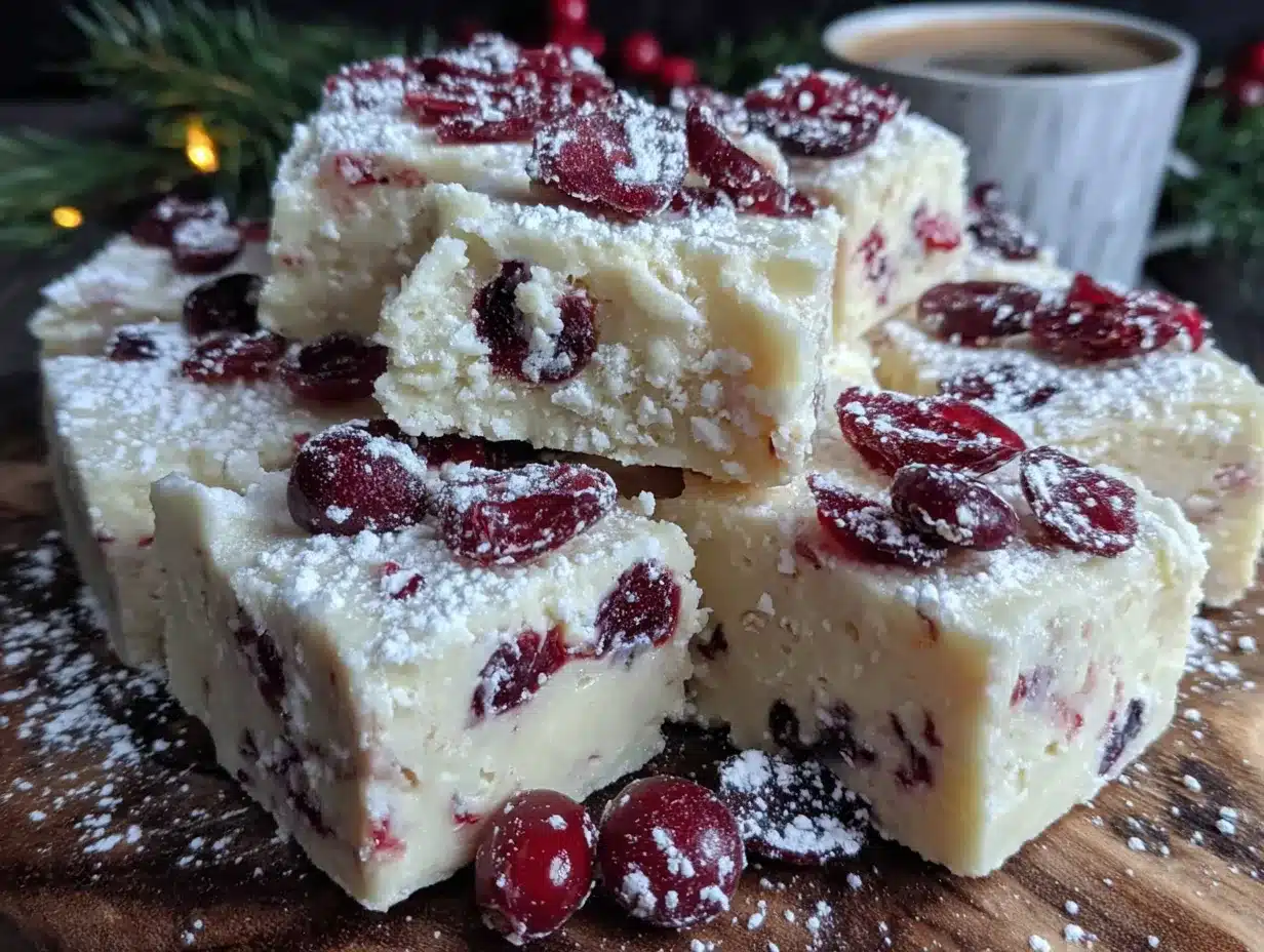 cranberry white chocolate fudge preparation steps