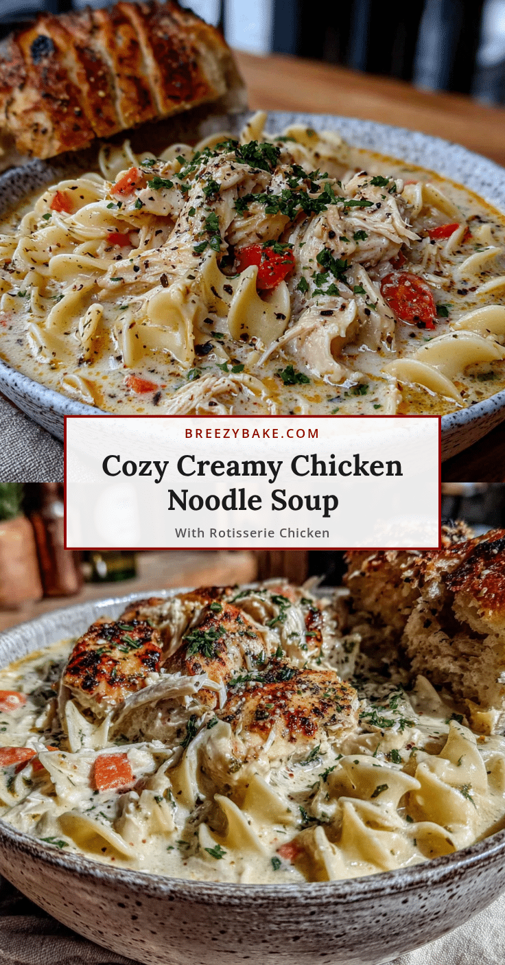 creamy chicken noodle soup with rotisserie chicken recipe