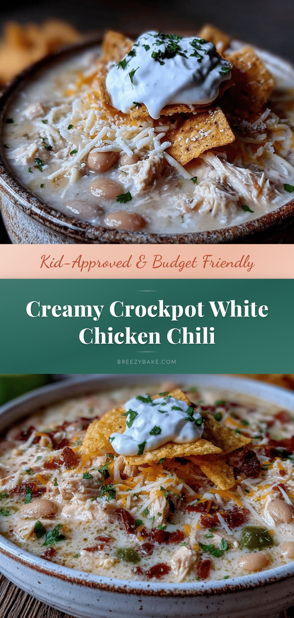 creamy crockpot white chicken chili recipe