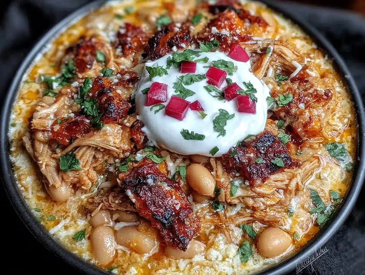 creamy white chicken chili with roasted pumpkin preparation steps