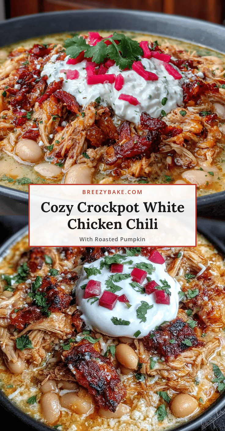 creamy white chicken chili with roasted pumpkin recipe