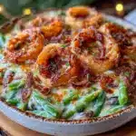crispy green bean casserole - featured image