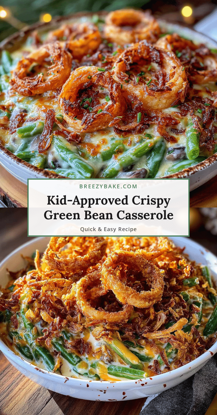 crispy green bean casserole recipe