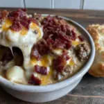crockpot cheeseburger soup - featured image