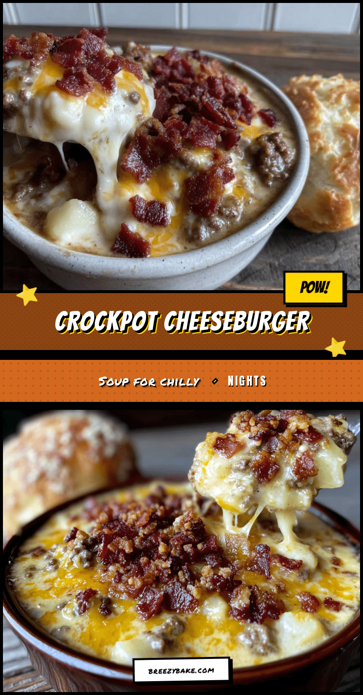 crockpot cheeseburger soup recipe