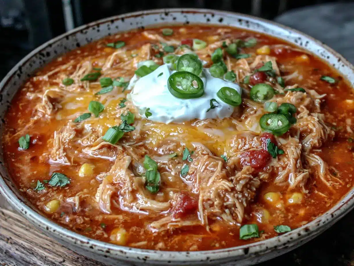 crockpot chicken enchilada soup preparation steps