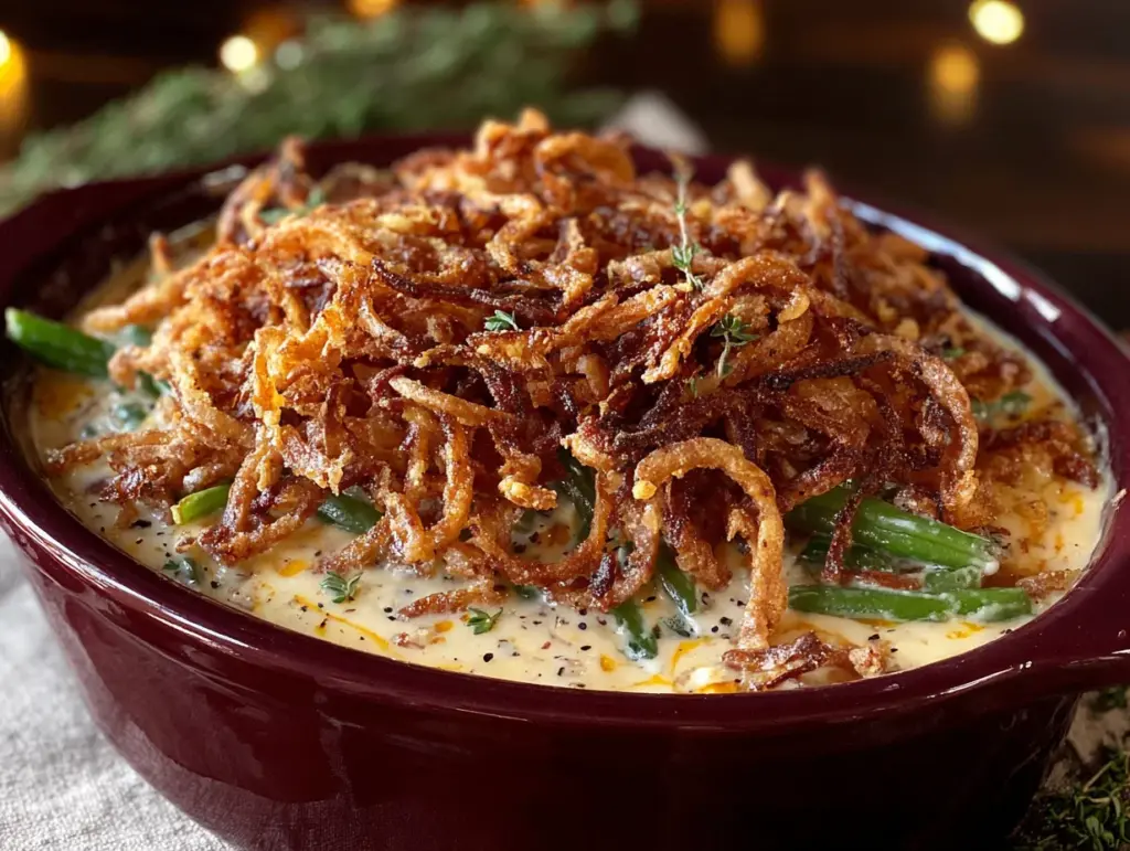 crockpot green bean casserole - featured image