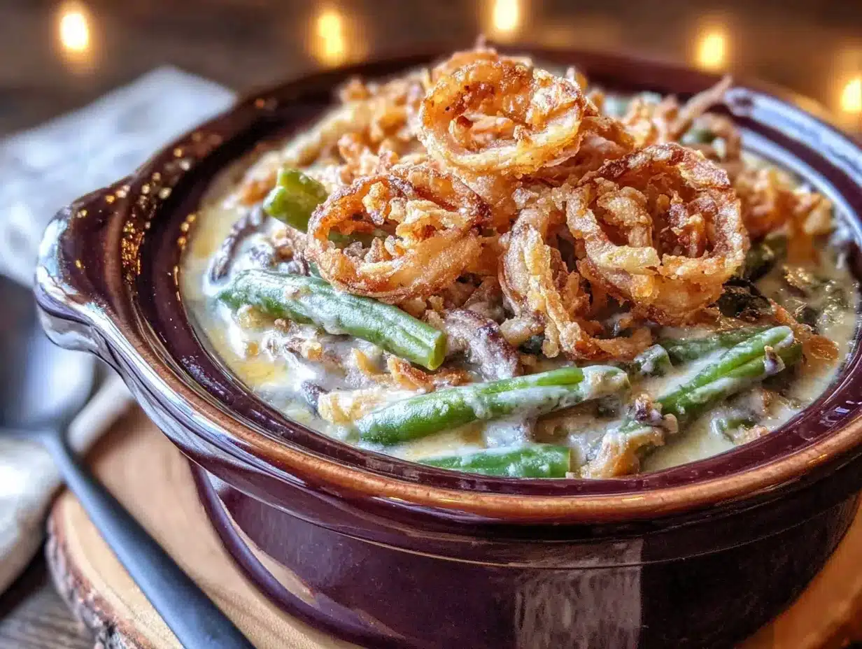 crockpot green bean casserole preparation steps