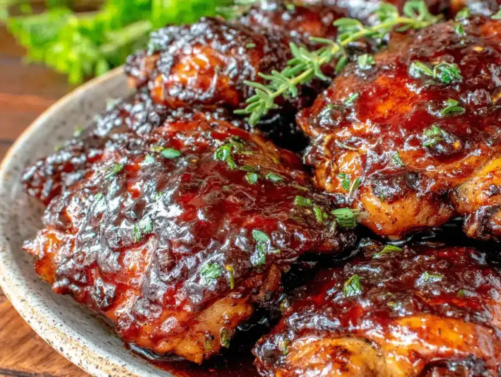 crockpot honey garlic chicken thighs - featured image