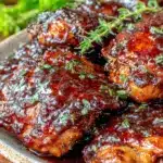 crockpot honey garlic chicken thighs - featured image